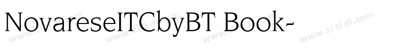 NovareseITCbyBT Book字体转换